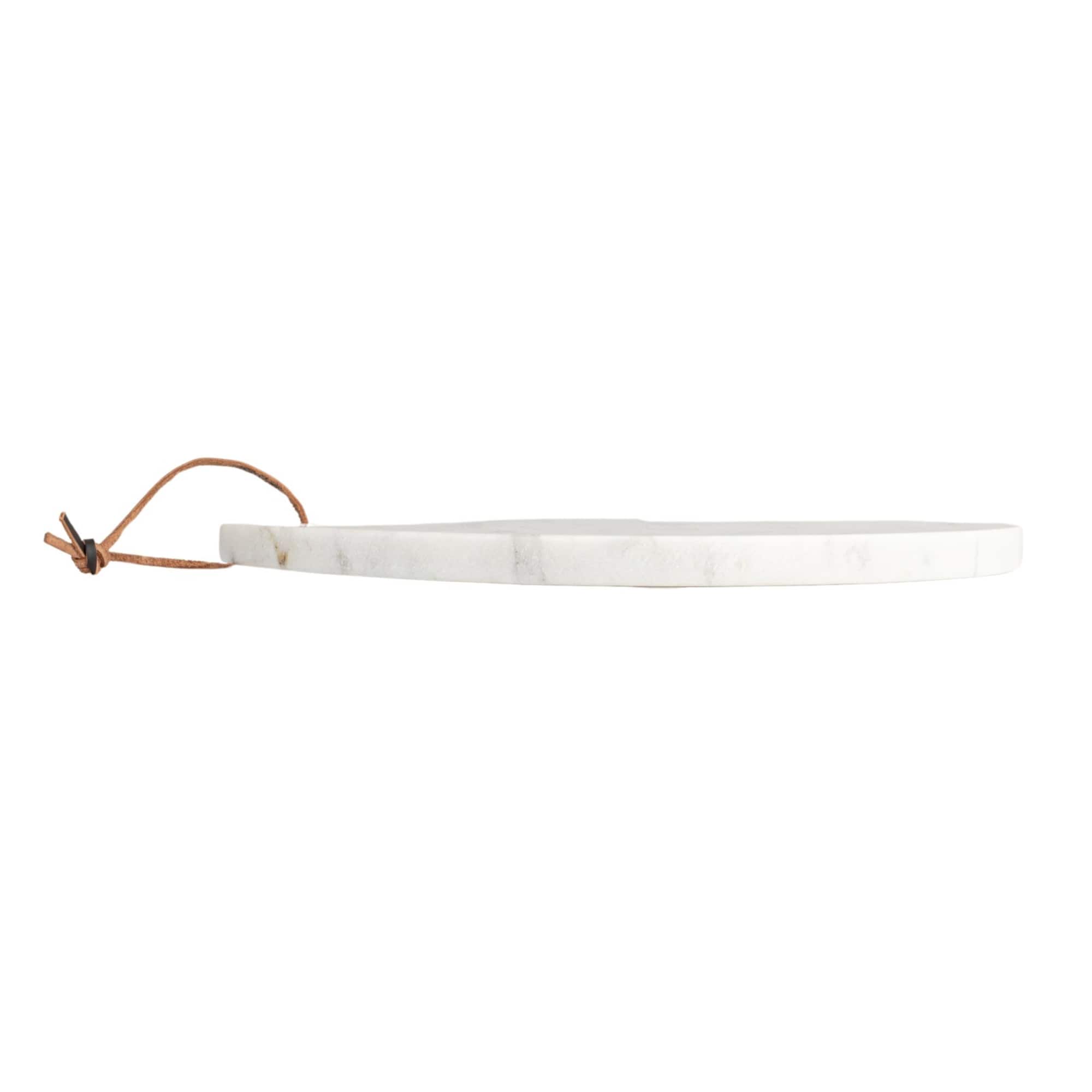Hello Honey® 14" White Mélange Marble Board with Handle